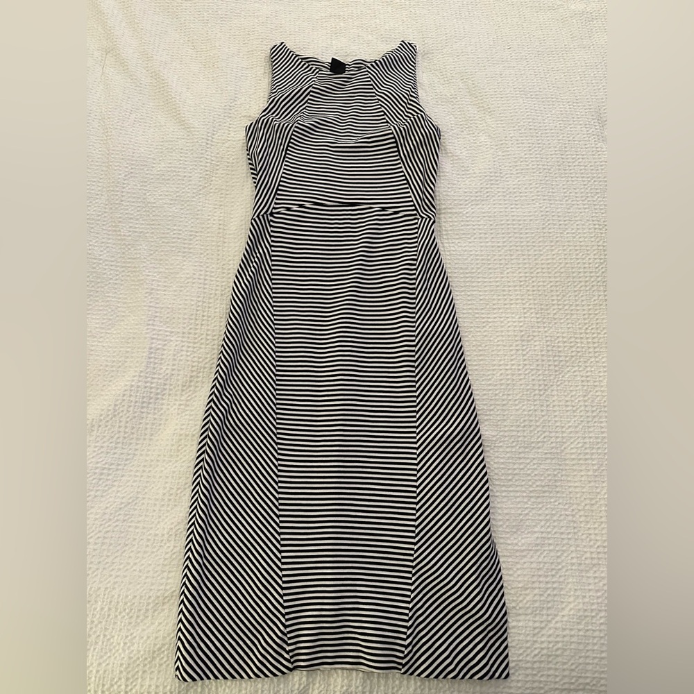 Banana Republic Black and White Striped Dress
